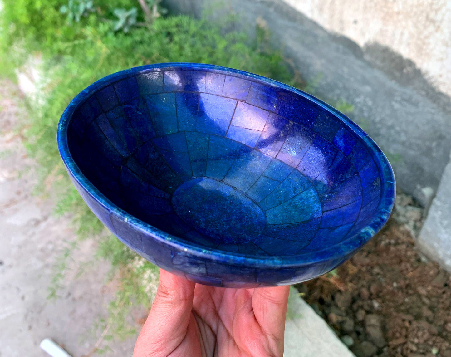 Royal Blue Color Handmade bowl from Badakhshsan Afghanistan 453 grams