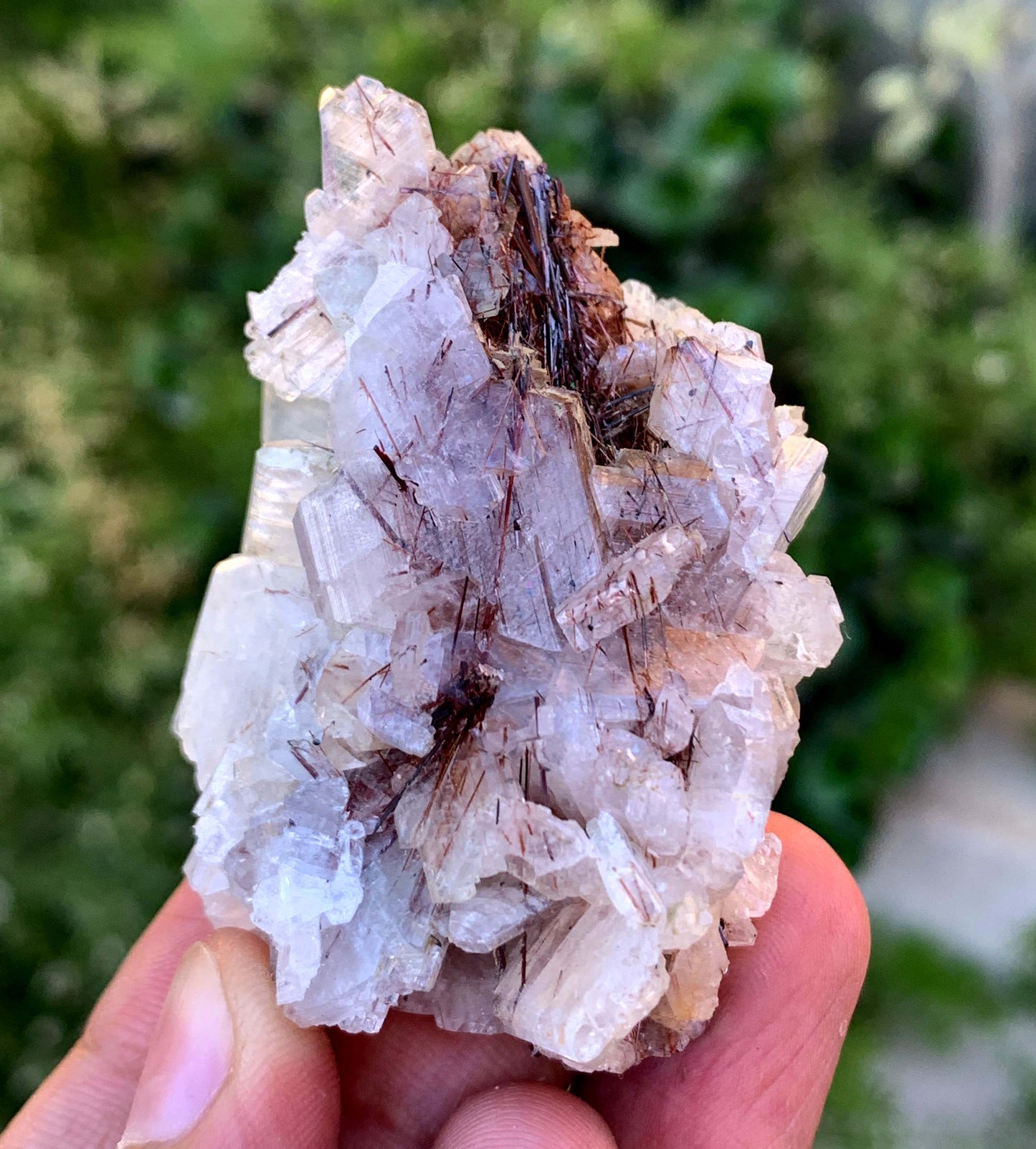 Red Rutile Crystals On barite From Pakistan - 55 Gram