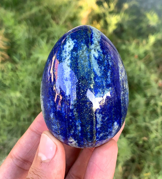 Top Quality Lapis Lazuli Egg Metaphysical Stone Crystals Sphere 240 gram
