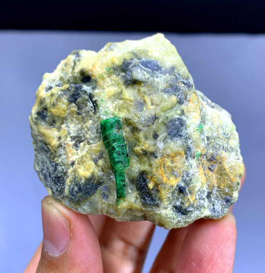 Natural Green Emerald Crystal on Matrix from Afghanistan - 153 gram