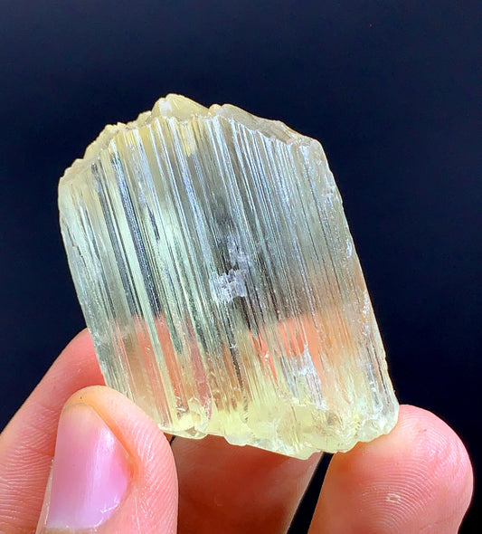 Natural Terminated Yellow Kunzite Crystal From Afghanistan - 29 Gram