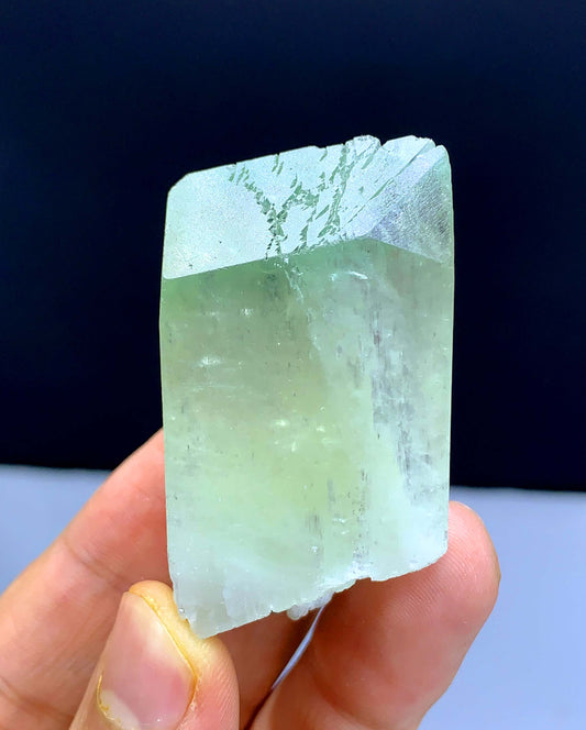 Green Hiddenite Kunzite Crystal from Afghanistan - 58 gram