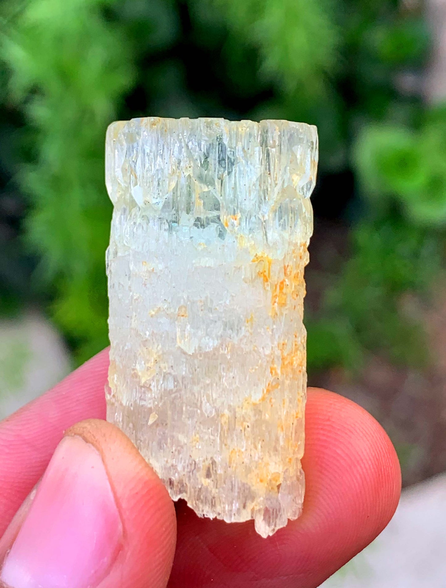 Etched Aquamorganite Crystal From Pakistan - 62.35 Carats