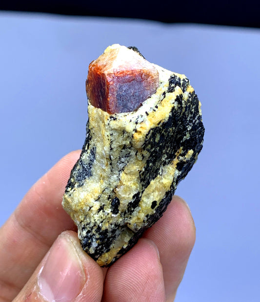 Natural Red Color Zircon on Matrix from Pakistan - 51 gram