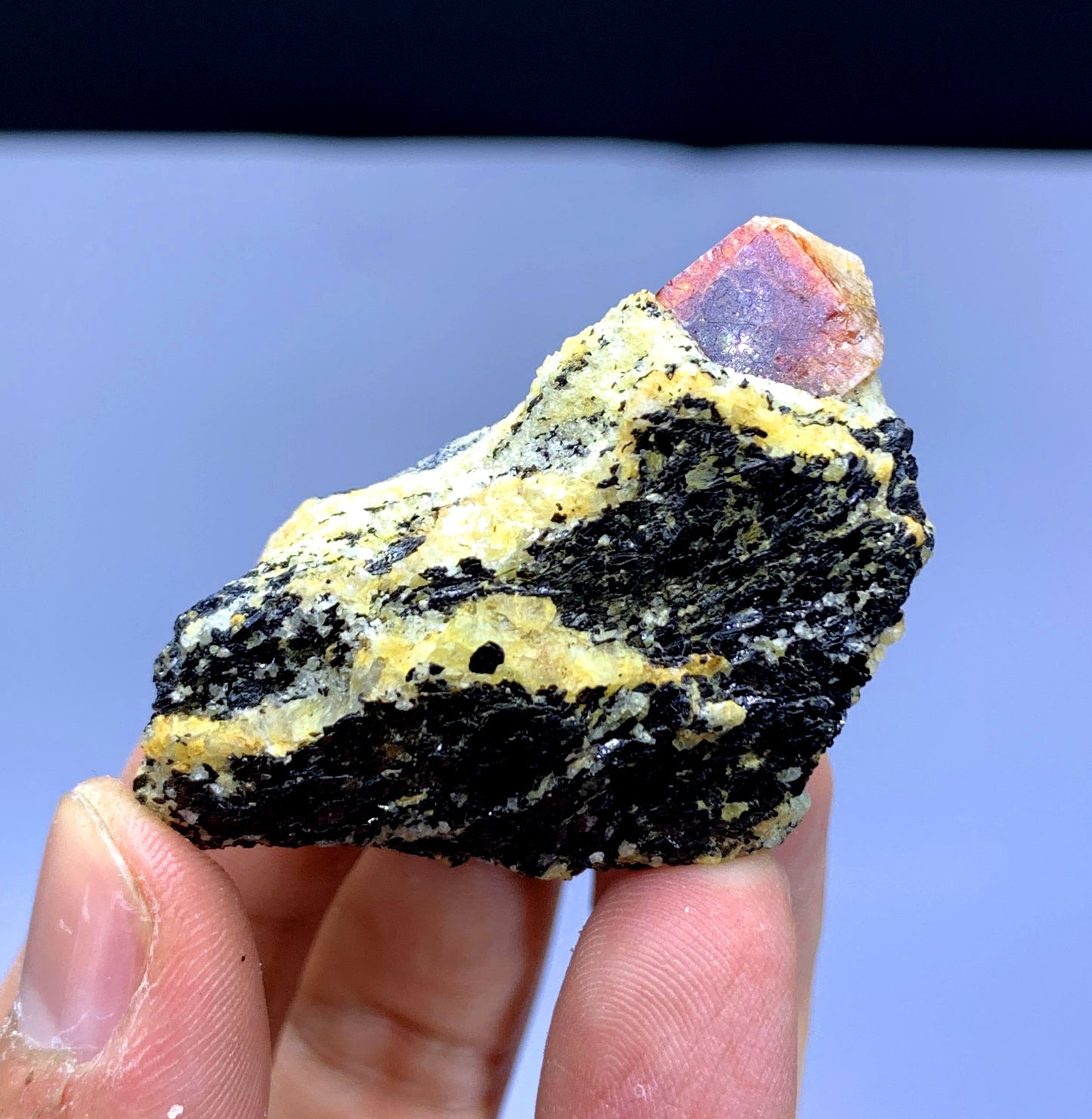 Natural Red Color Zircon on Matrix from Pakistan - 51 gram