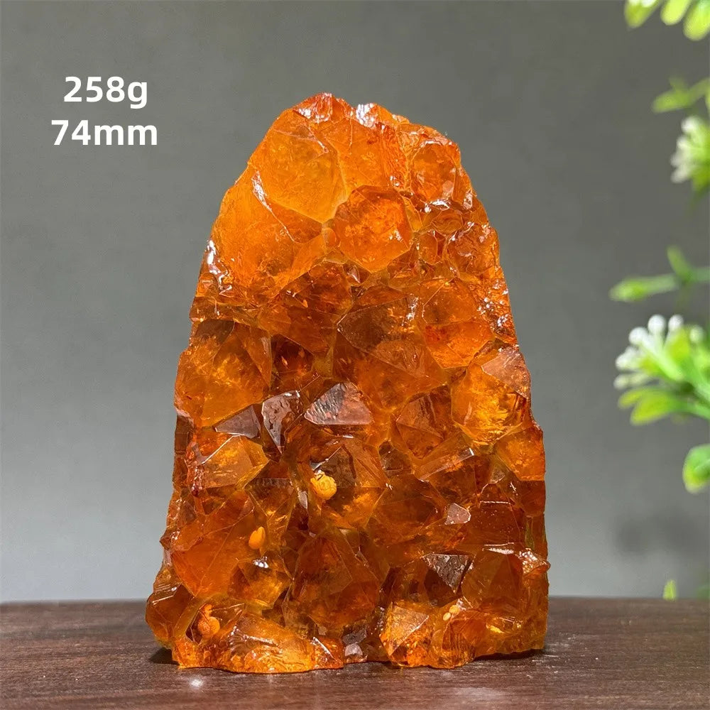 Brazil's High-Quality Citrine Cave Mineral Specimen Therapy Spiritual Meditation - A20 258g 74mm