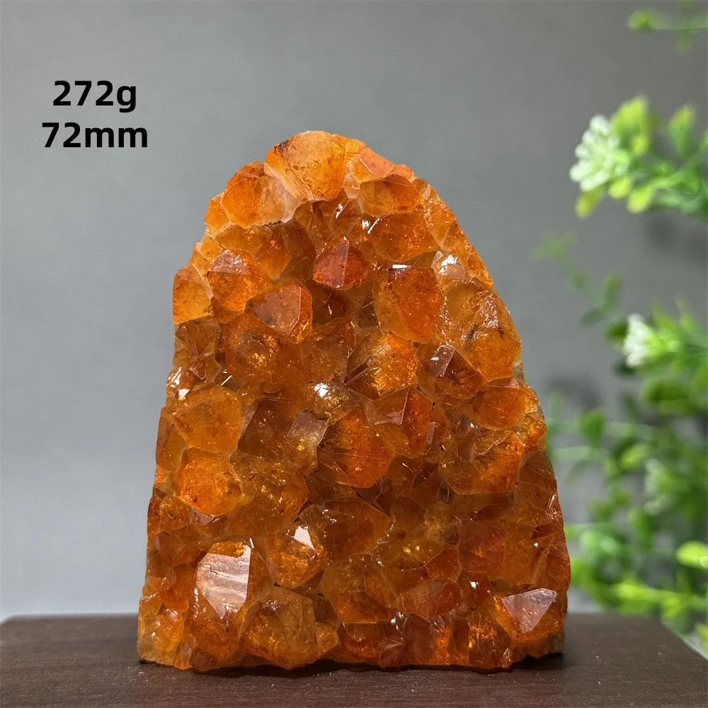 Brazil's High-Quality Citrine Cave Mineral Specimen Therapy Spiritual Meditation - A34 272g 72mm