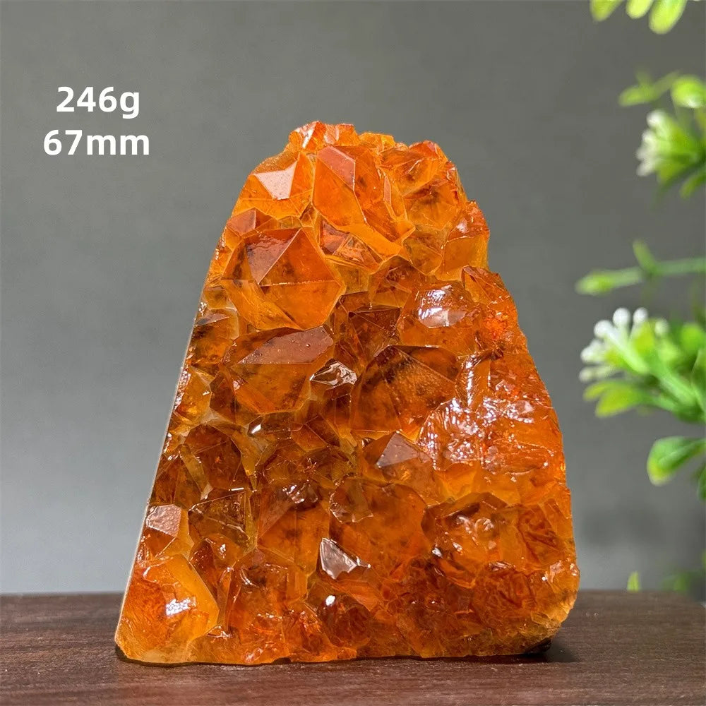 Brazil's High-Quality Citrine Cave Mineral Specimen Therapy Spiritual Meditation - A21 246g 67mm