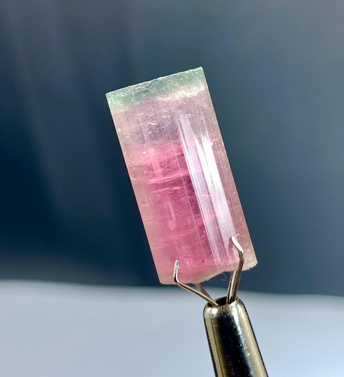 Natural Bicolor Tourmaline Crystal from Paprok Afghanistan - 19.50 carats
