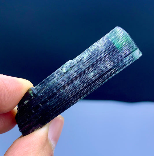 Terminated Green Cap Tourmaline Crystal from Pakistan - 19 gram