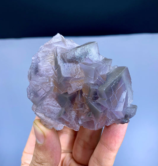 Purple Blue Phantom Fluorite from Pakistan - 136 gram