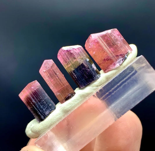 Natural Bicolor Lipstick Tourmaline from Paprok Afghanistan - 25.10 cts