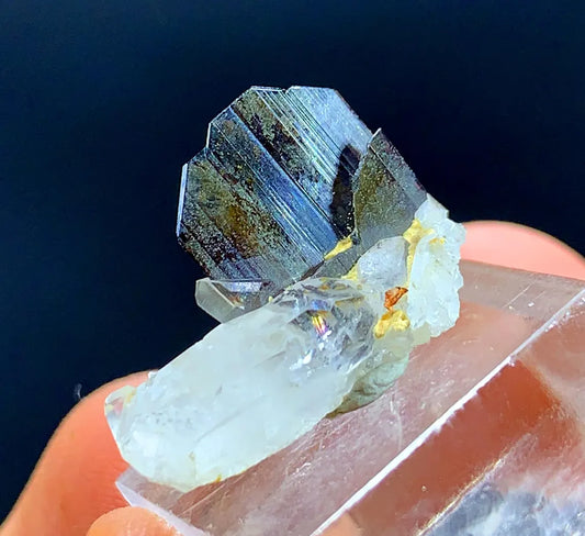 8.05 Carats Rare brown Brookite On Quartz Crystal From Pakistan