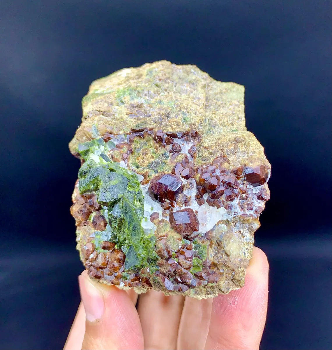 Hessonite Garnet on Matrix - 376 gram