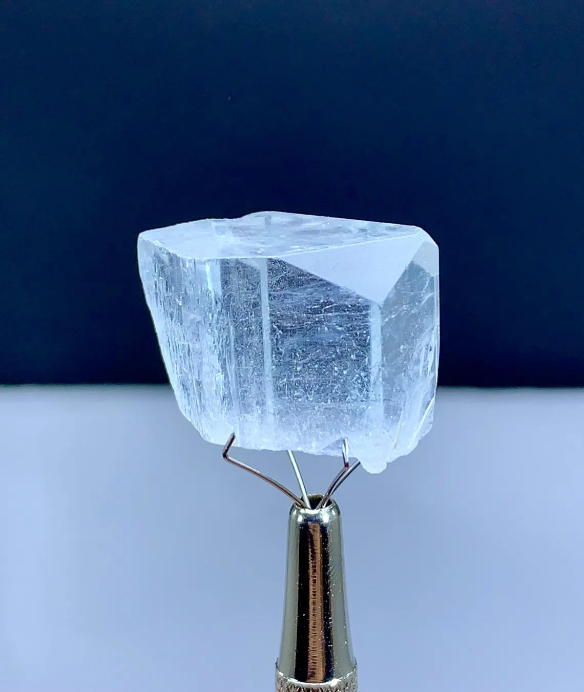 Diamond Cut Terminations Transparent Blue Aquamarine Crystal from Shigar valley Pakistan - 15 gram