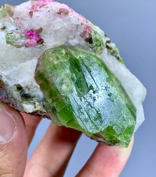 Lush Green Diopside on Matrix from Afghanistan - 311 gram