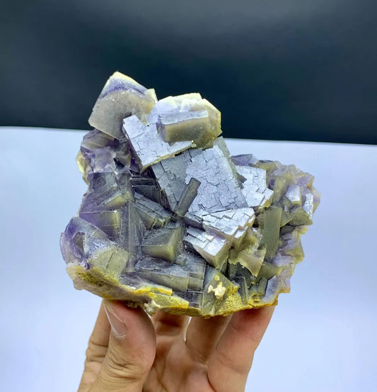Purple & Yellow Phantom Fluorite Specimen - 598 gram