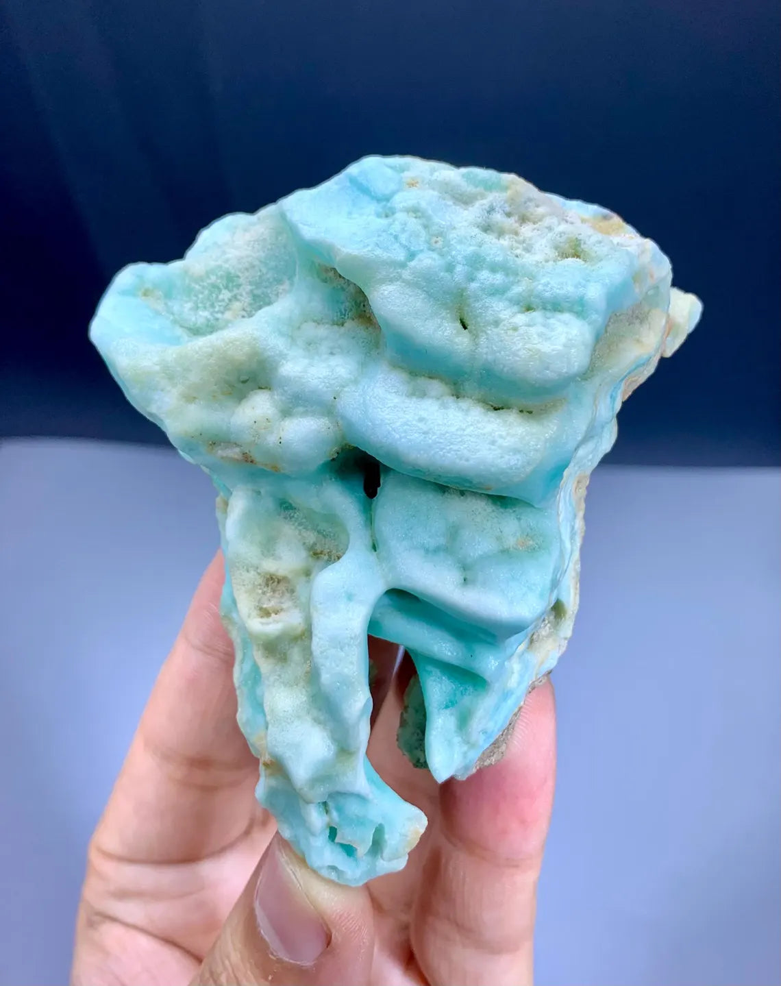 Blue Aragonite Crystal Specimen from Afghanistan - 194 grams