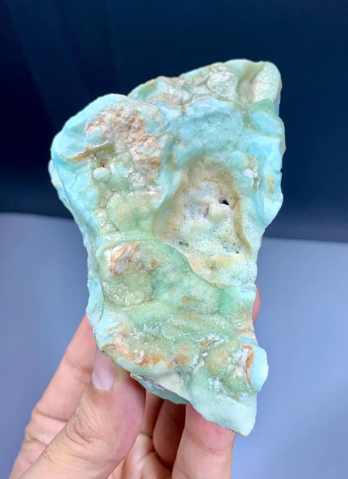 Blue Aragonite Crystal Specimen from Afghanistan - 265 grams