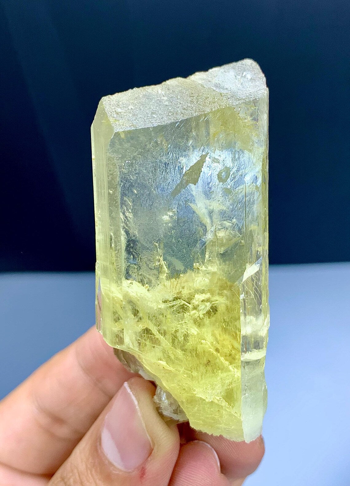 Gemmy Yellow Triphane Kunzite on Quartz from Afghanistan - 61 grams