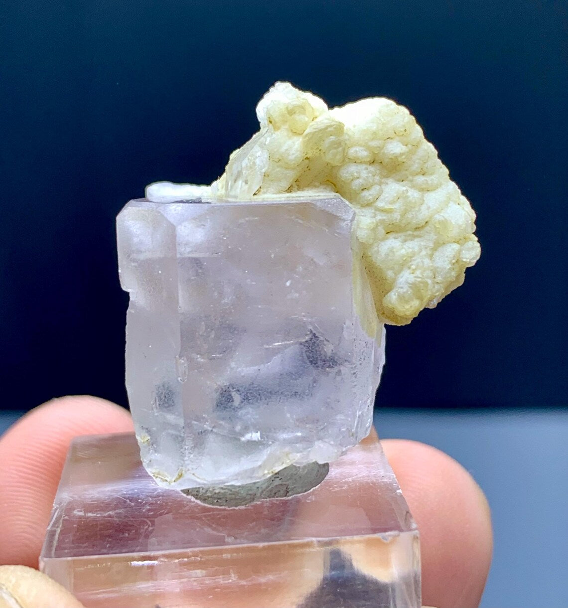 Morganite with Albite from Skardu Pakistan - 12 grams