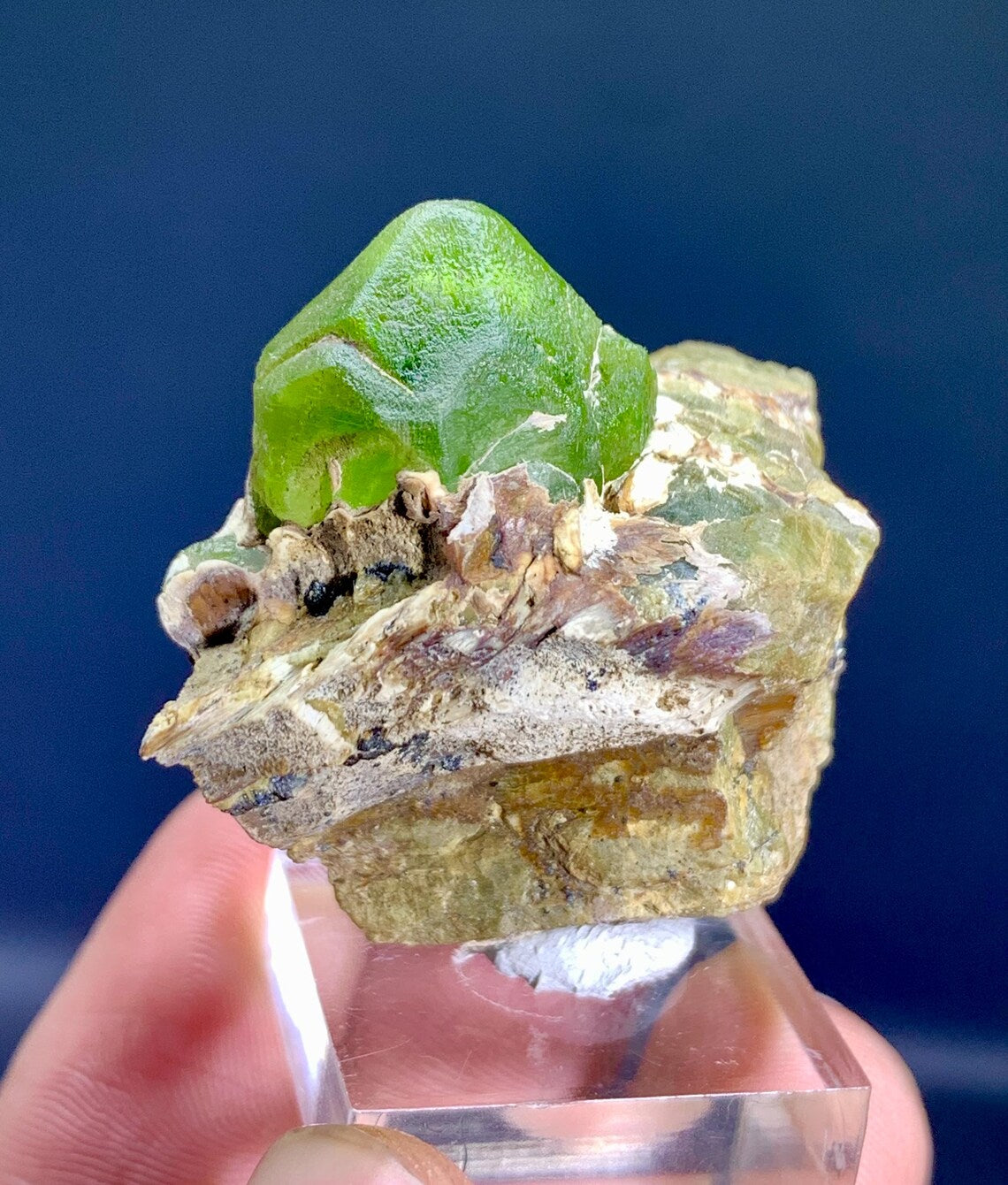 Lush Green Peridot Crystal Specimen from Supat valley Pakistan - 16 gram