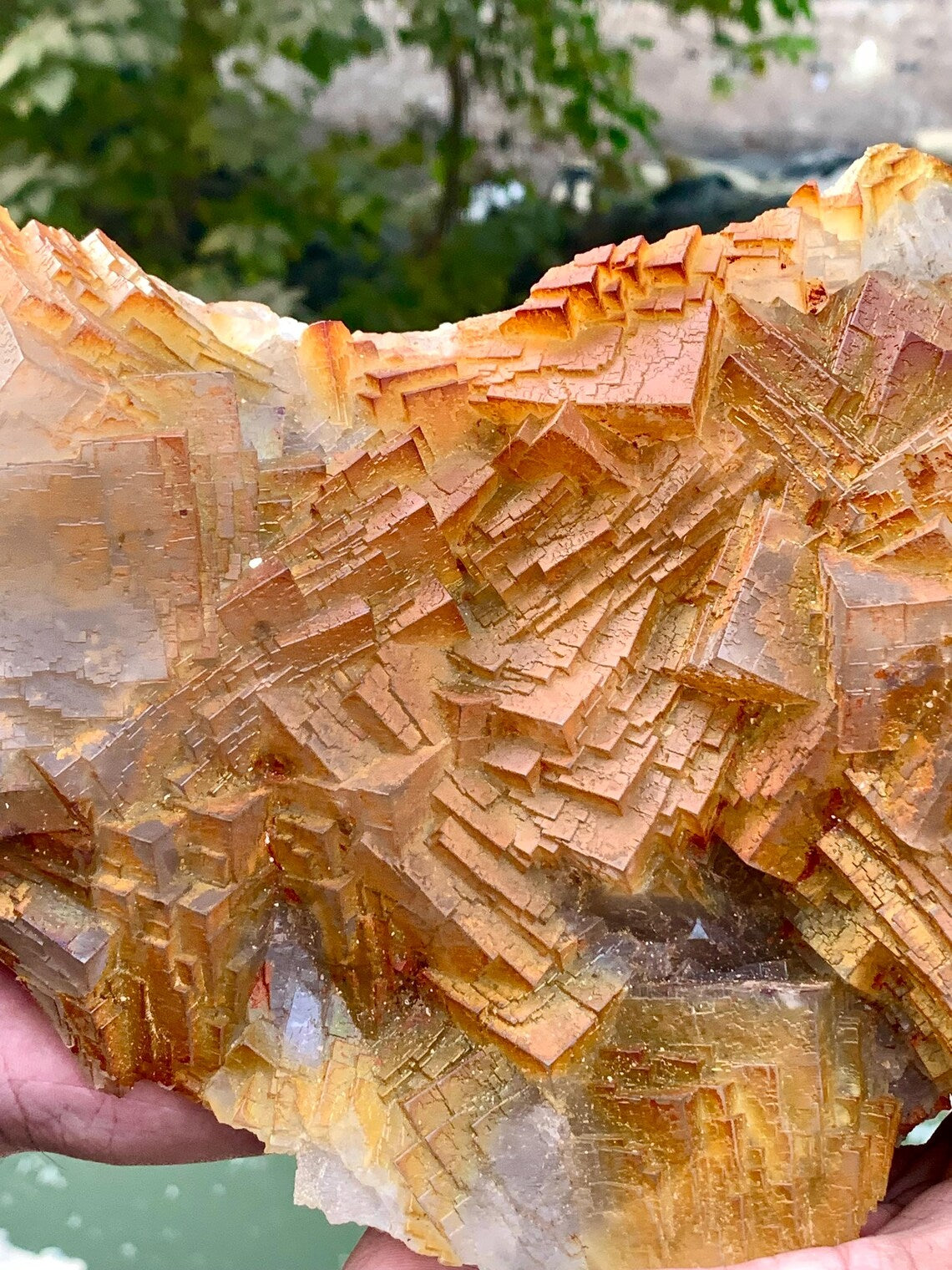 Colorful Rainbow Shade Phantom Fluorite with Yellow Effect – Mineral Display Piece - 6.4 kg