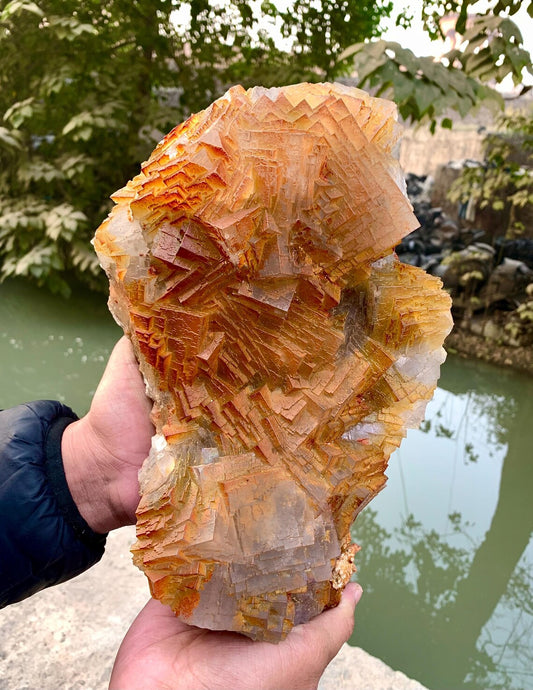 Colorful Rainbow Shade Phantom Fluorite with Yellow Effect – Mineral Display Piece - 6.4 kg