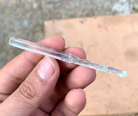 Sceptre Blue Aquamarine with Schorl inclusions from Shigar valley Pakistan - 18 carats