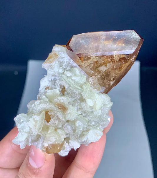 Topaz on Lepidolite from Pakistan - 147 gram