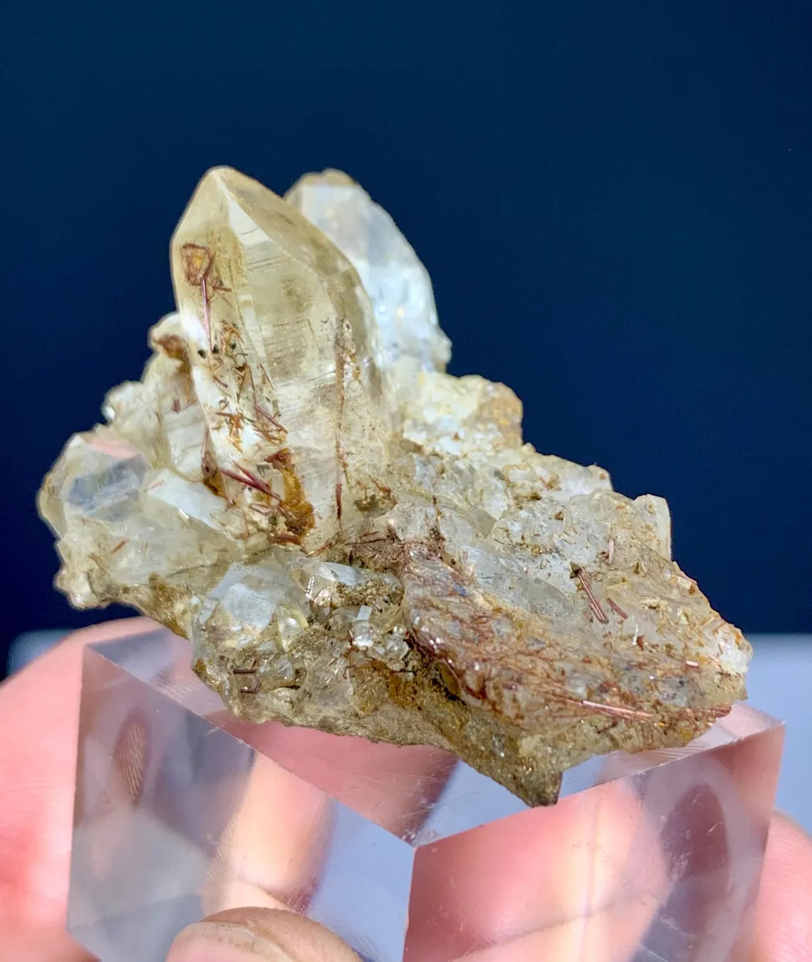 Rare Sagenite Rutile on Quartz from Pakistan - 17 gram