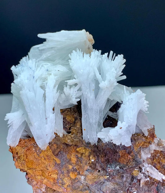 Crystallized White Aragonite Cluster on Matrix from Baluchistan, Pakistan - 146 grams