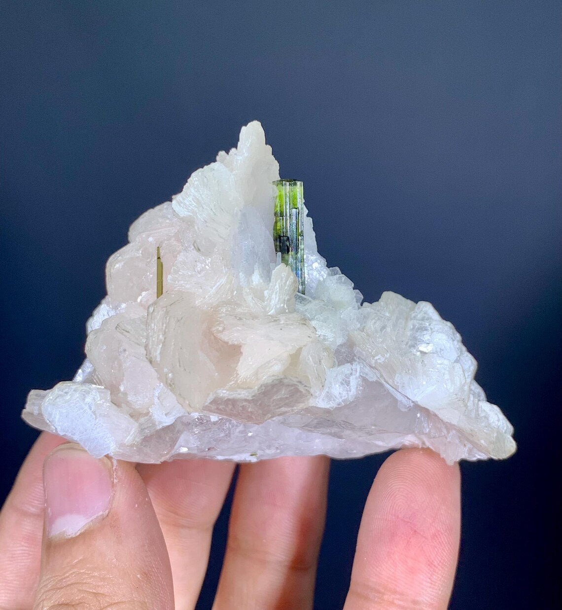 Tourmaline Crystals on Lepidolite Mica from Skardu Pakistan - 122 gram