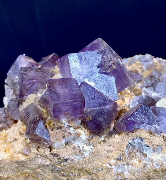 Purple Cubic Fluorite Specimen from Pakistan - 1082 Grams