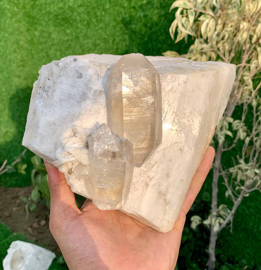 Natural Quartz Crystals n Feldspar from Pakistan - 1992 Grams