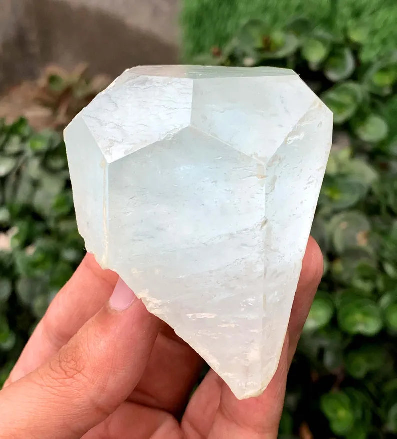 Diamond Cut Blue Aquamarine Crystal from Pakistan - 182 Gram