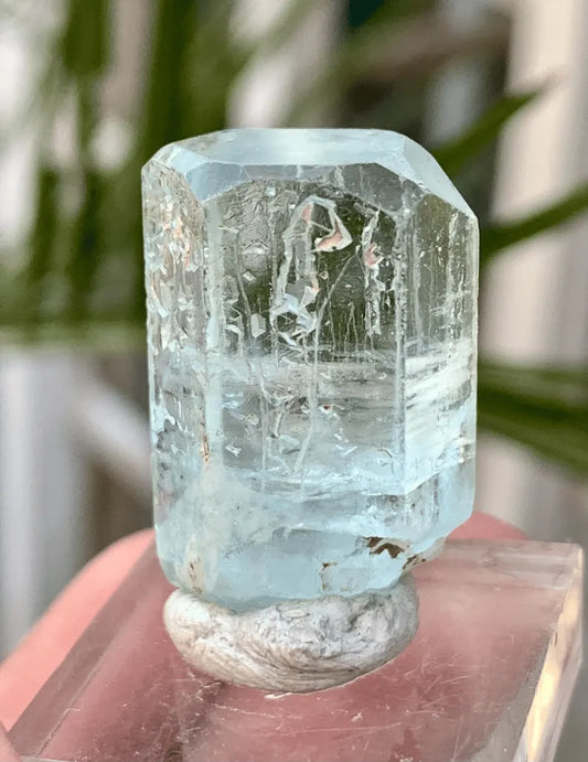 TRansparent Blue Diamond CUt Aquamarine Crystal from Pakistan - 53.00 Carats