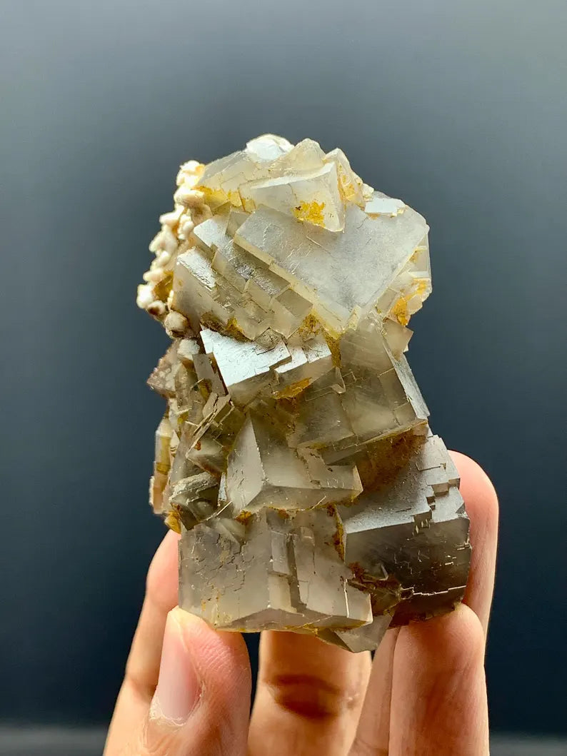 Cubic Purple Phantom FLuorite Specimen from Pakistan 172 Gram