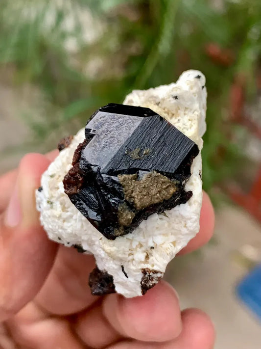 Natural Rare Black Tantalite Crystal on Matrix from Pakistan - 43 Gram