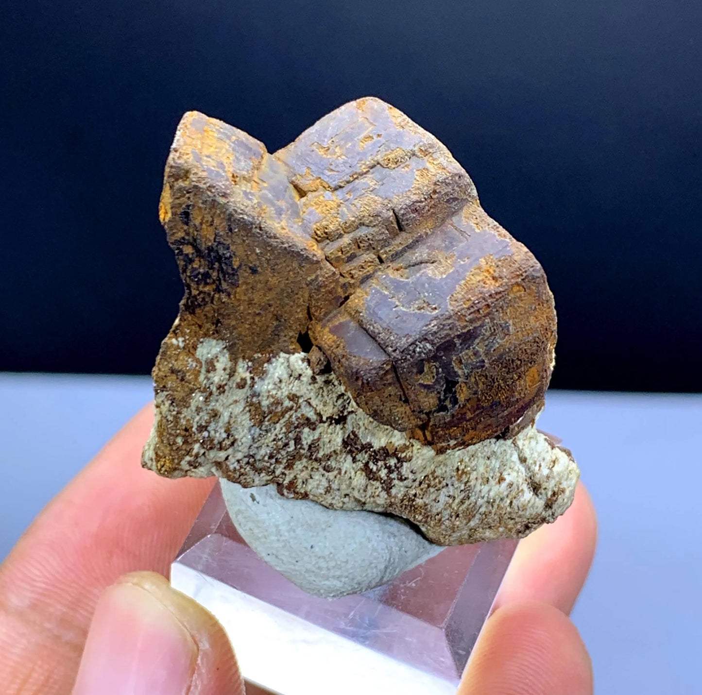 Rare Brown Color Siderite on Matrix from Pakistan - 24 gram
