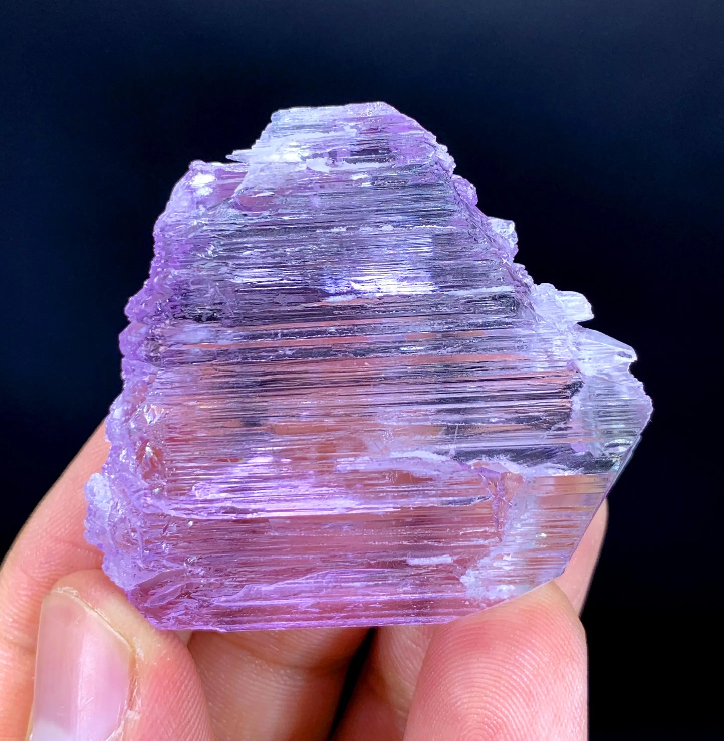 Natural Pink Color Fluorescent Kunzite Crystal from Afghanistan - 40 gram