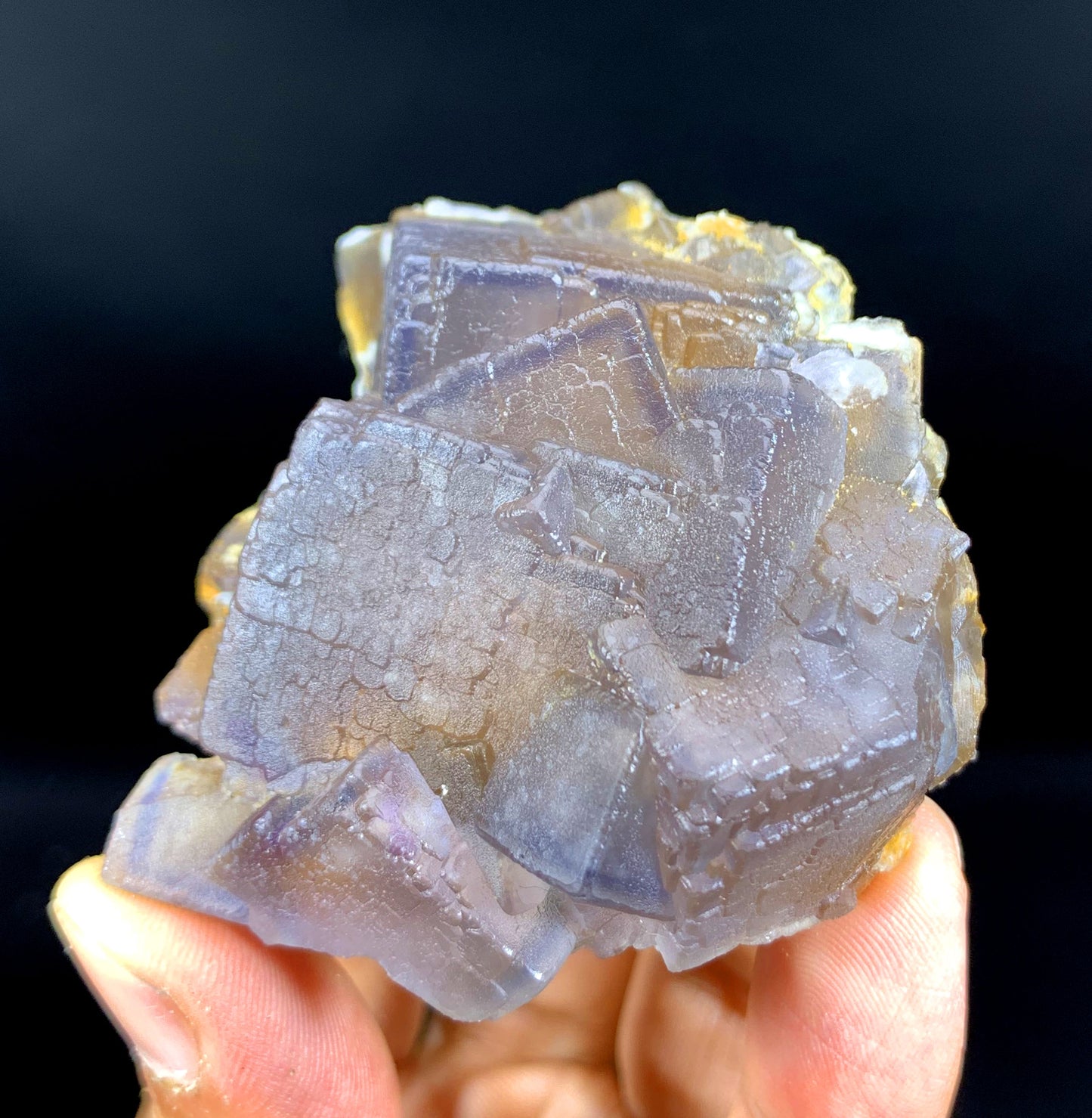 Purple Blue Cubic phantom Fluorite from pakistan - 141 gram