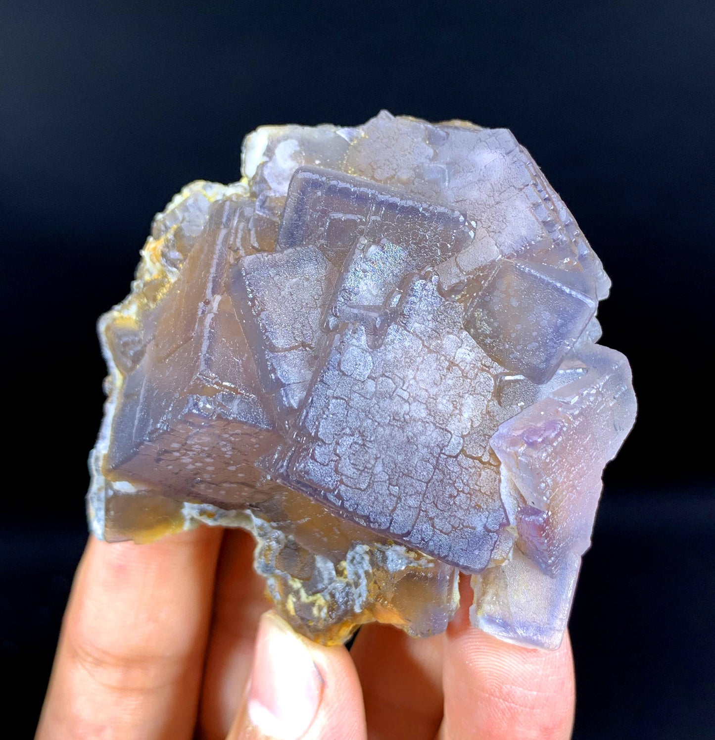 Purple Blue Cubic phantom Fluorite from pakistan - 141 gram