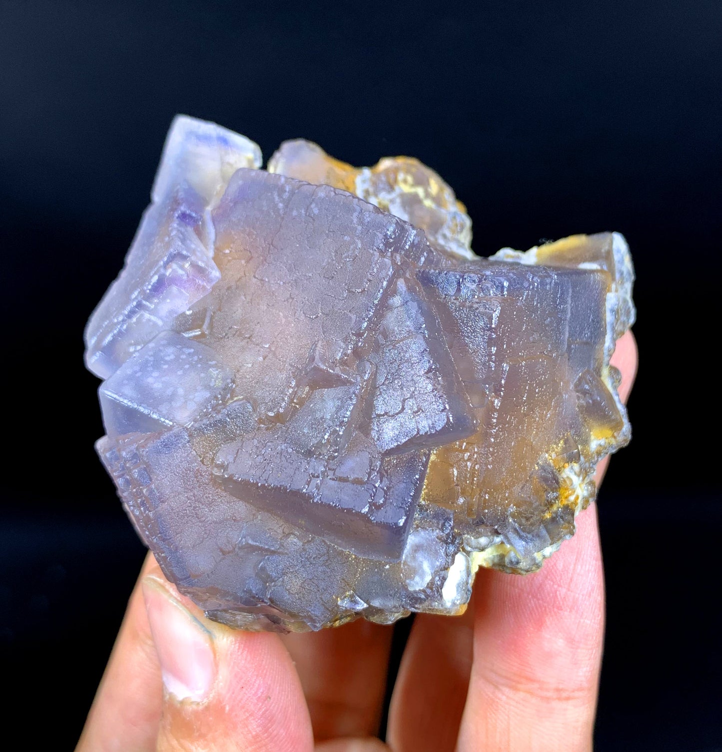 Purple Blue Cubic phantom Fluorite from pakistan - 141 gram