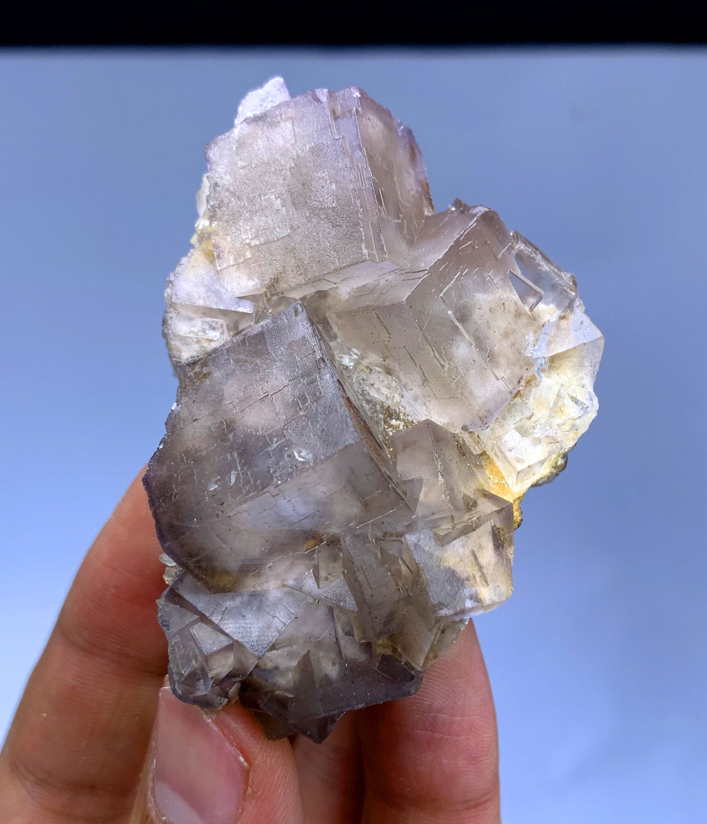 Natural Purple Cubic Fluorite, Phantom Fluorite Specimen - 120 gram