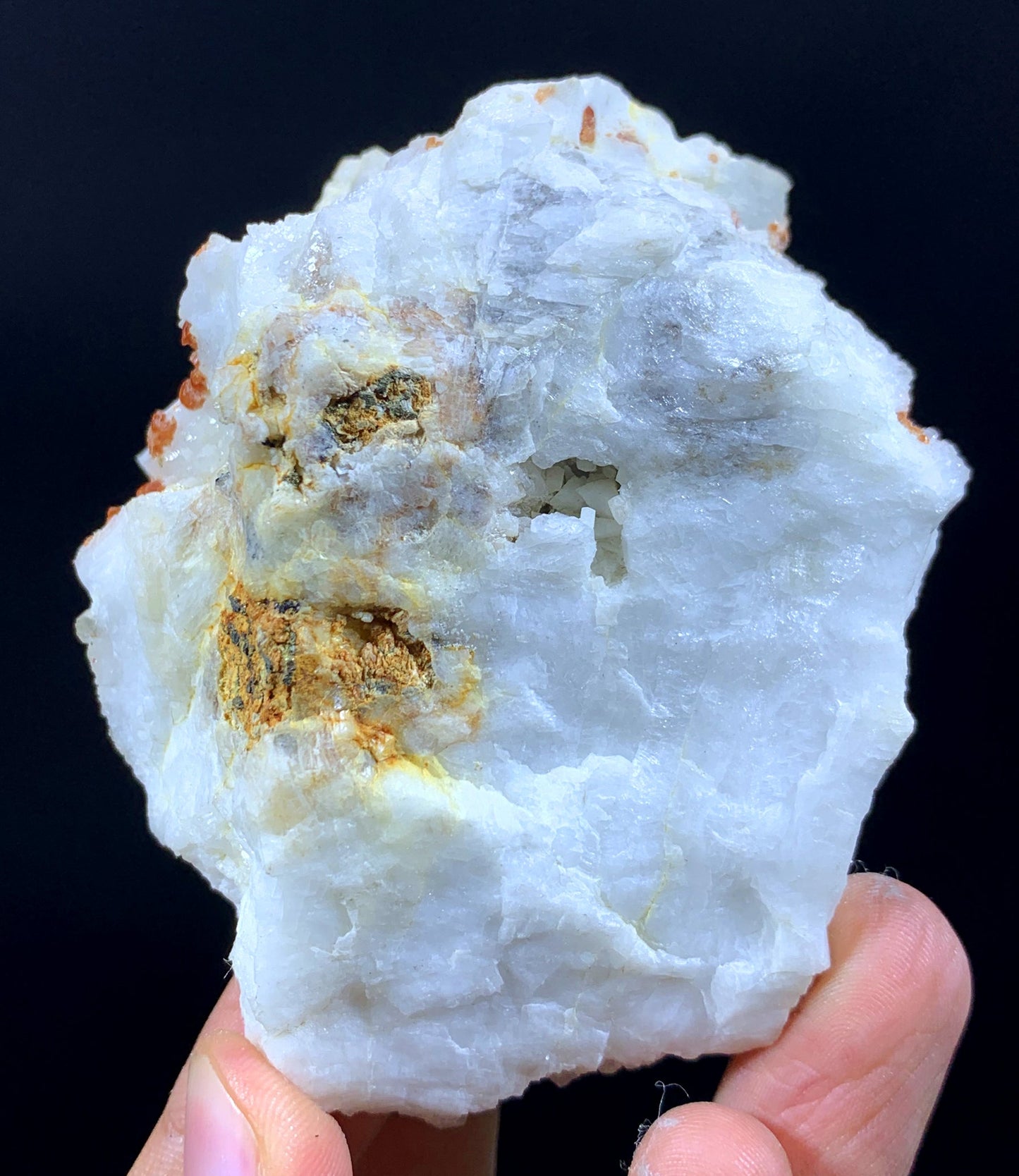 Natural Red Garnet Crystals On Feldspar - 153 Gram