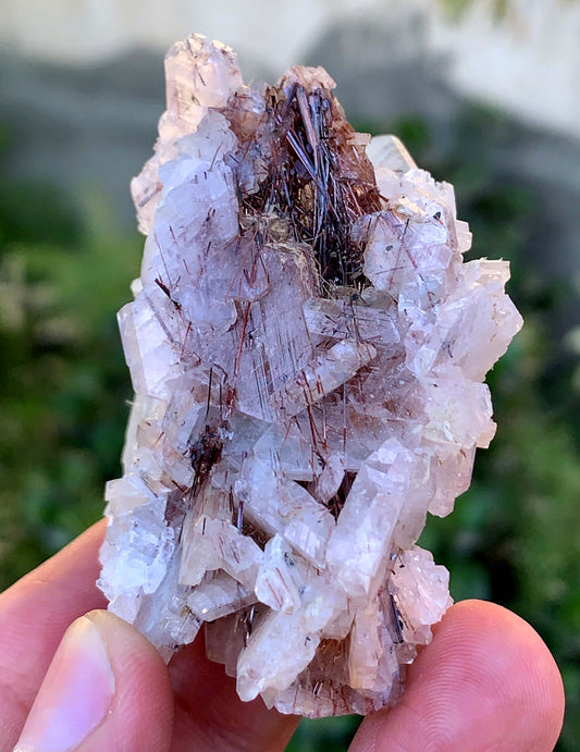 Red Rutile Crystals On barite From Pakistan - 55 Gram