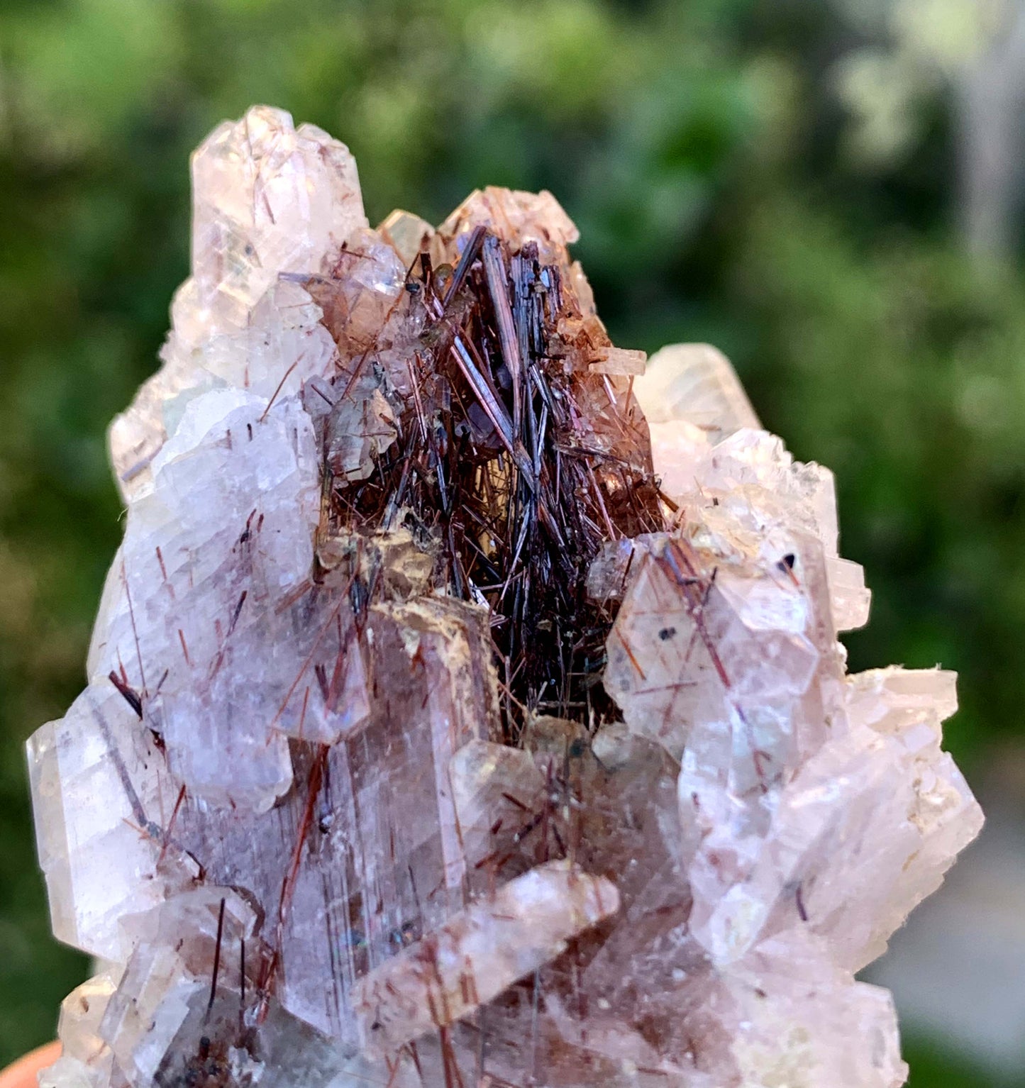 Red Rutile Crystals On barite From Pakistan - 55 Gram