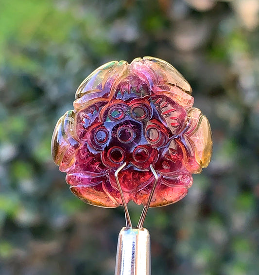 Amazing Watermelon Tourmaline Carving From Afghanistan - 36.40 Carats