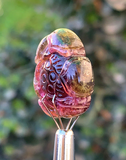 Amazing Watermelon Tourmaline Carving From Afghanistan - 36.40 Carats